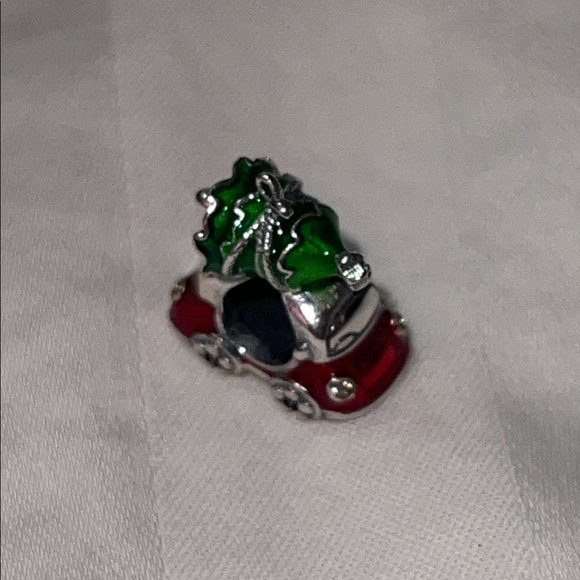 Red & Green Holiday Car Charm with Merry Christmas engraved on Bottom. - Picture 8 of 8